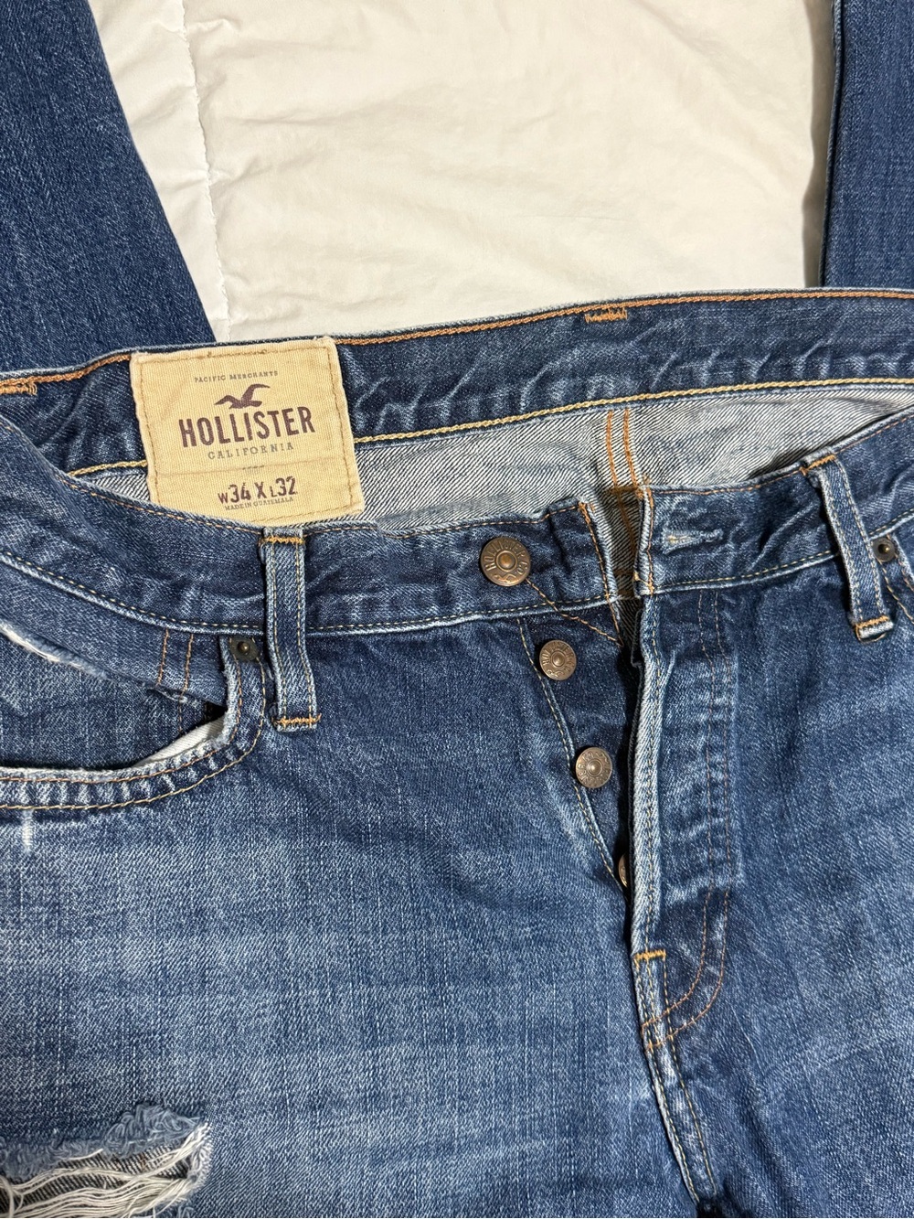Hollister Men's Medium Blue Slim Straight Jeans